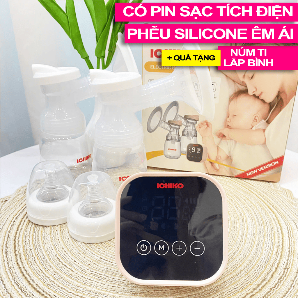 Máy Hút Sữa Điện Đôi Ichiko Nhật Bản ( Tặng Kèm Quà Của Hãng )