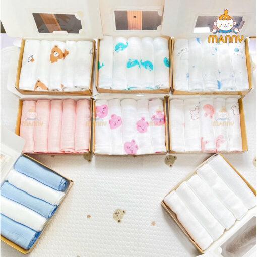 Set 5 Khăn sữa xô Muslin mềm mại cho bé Boona / Jubon/ Gee / Kiluta