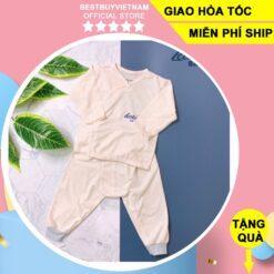 Bộ sơ sinh 💖FREESHIP💖Bộ sơ sinh khuy lệch Lee babysuit và Minkymom
