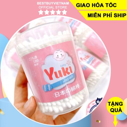 Hộp tăm bông ngoáy tai Yuki / Tú Phương cho bé