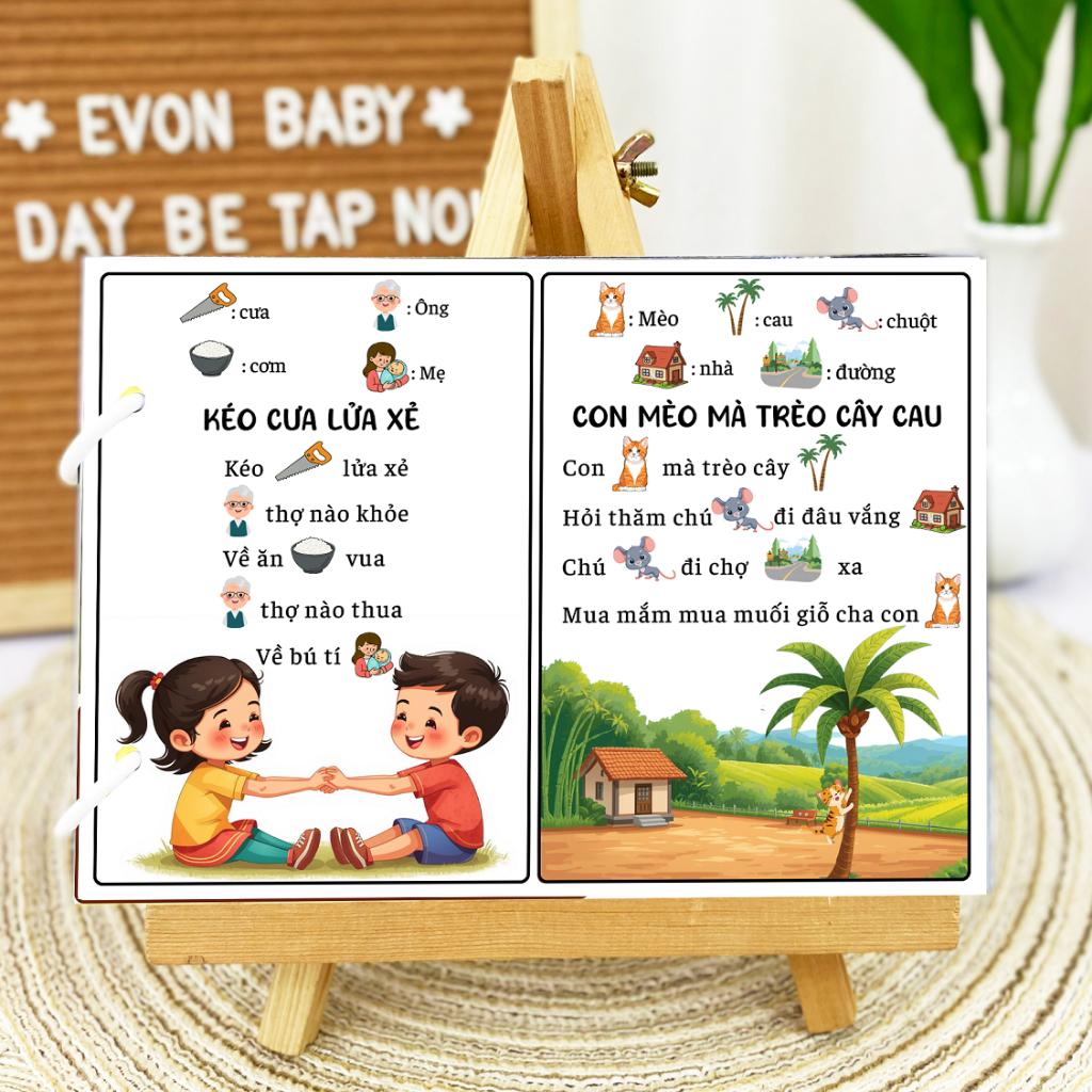 Thẻ Flash Giúp Phát Triển Ngôn Ngữ EVON - Bé Học Nói Qua Thơ Và Đồng Giao - Ảnh 4