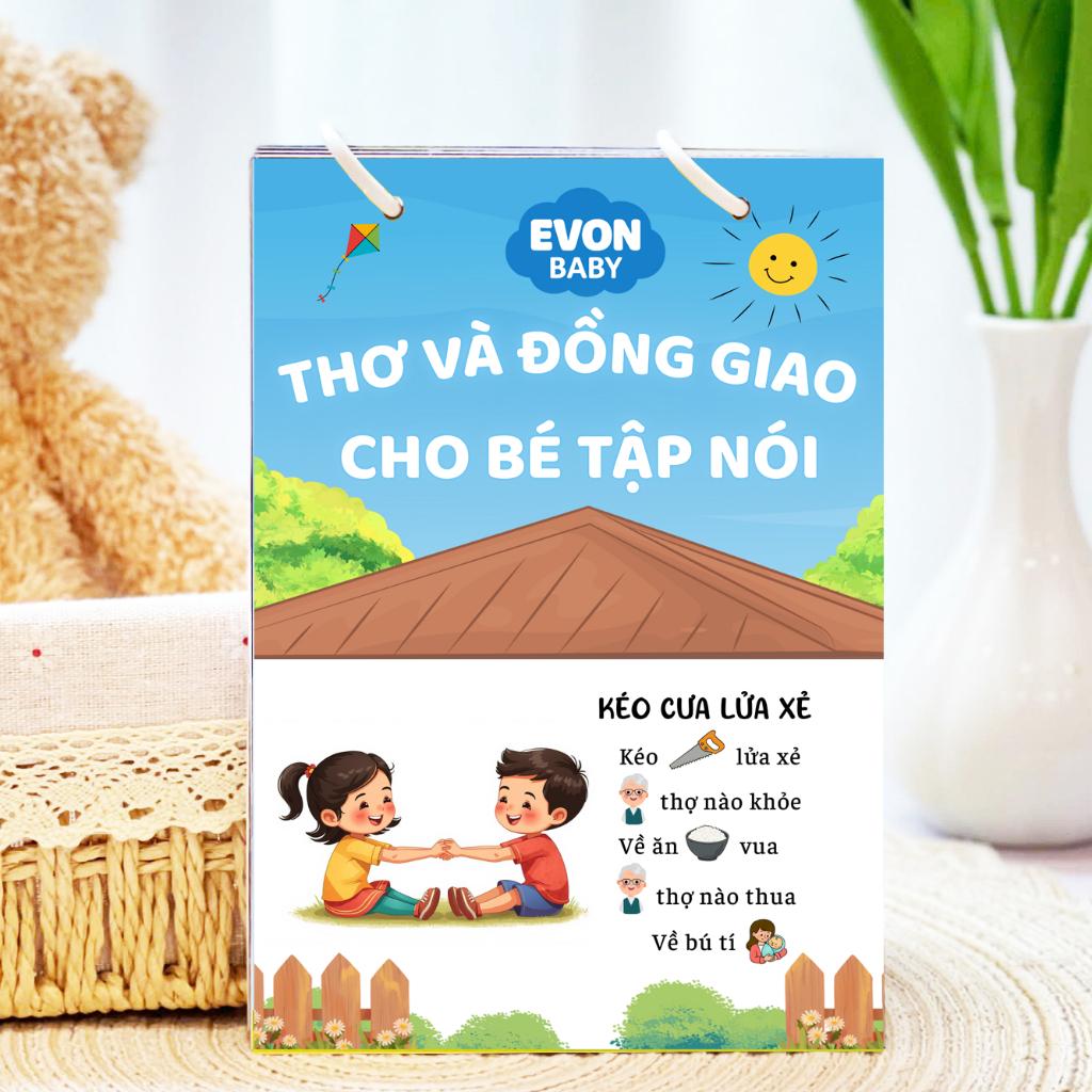Thẻ Flash Giúp Phát Triển Ngôn Ngữ EVON - Bé Học Nói Qua Thơ Và Đồng Giao