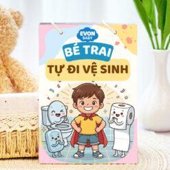 [EVON] Bộ Thẻ Flash Dạy Bé Kỹ Năng Sống - BÉ TRAI TỰ ĐI VỆ SINH